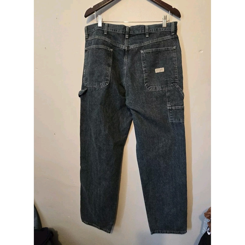 Vtg Wrangler Jeans Mens 34x34 Baggy Carpenter Straight Cotton Streetwear Skater - Picture 11 of 16